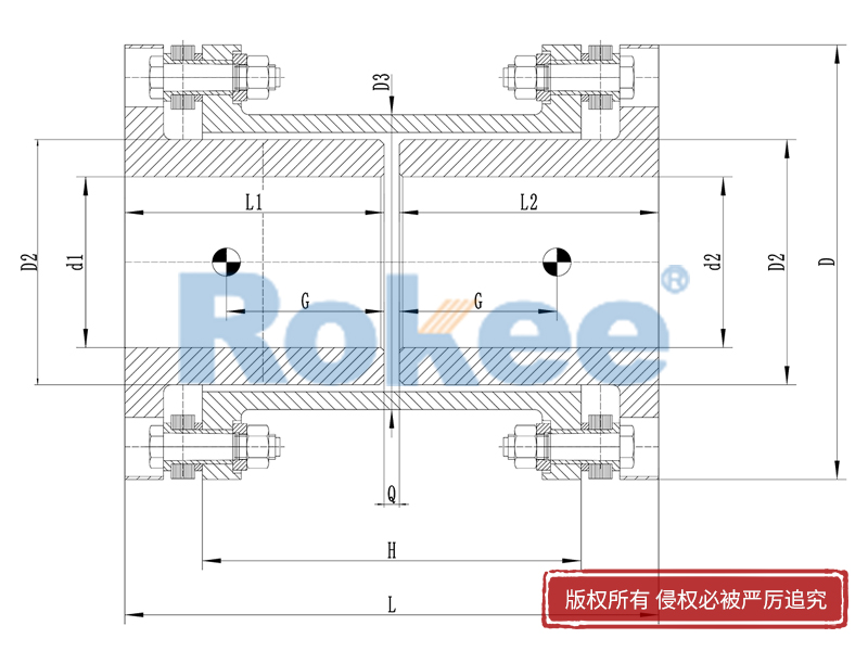 RLARD雙軸套反裝膜片聯(lián)軸器