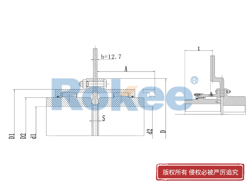 RODP制動盤型鼓形齒式聯(lián)軸器