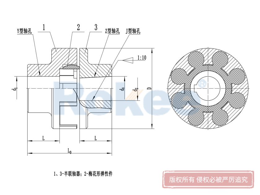 LM(ML)型梅花彈性聯(lián)軸器